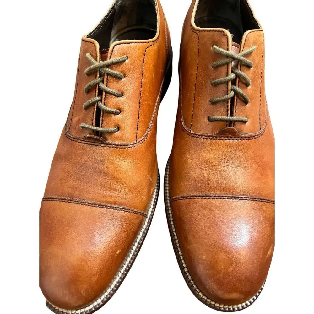 Cole Haan Men’s Modern Classic Leather Cap Toe Oxfords Dress Shoes 8 Like New